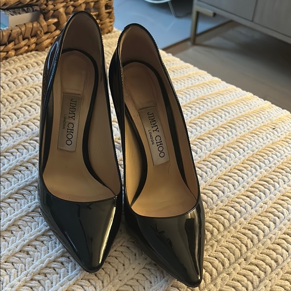 Jimmy Choo Shoes - Jimmy Choo Black Patent Leather Pumps